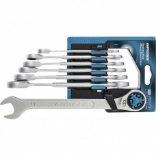 Набор ключей комбинированных трещоточных, количество зубьев 100, СRV, 7 шт, 8-19 мм Gross, ( 14859 ) Набор ключей комбинированных трещоточных, количество зубьев 100, СRV, 7 шт, 8-19 мм Gross, ( 14859 )