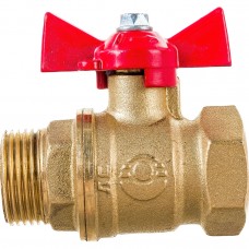 Кран шаровой VALFEX для воды 3/4" ВР/НР ручка-бабочка, латунный 11Б27фт1М (72/18) Кран шаровой VALFEX для воды 3/4" ВР/НР ручка-бабочка, латунный 11Б27фт1М (72/18)