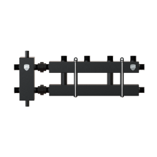Блок коллекторный на 2-3 выхода (вверх-вниз), стрелка 60 кВт, с кронштейнами Блок коллекторный на 2-3 выхода (вверх-вниз), стрелка 60 кВт, с кронштейнами