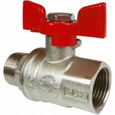 Кран VALFEX шаровой дляводы 1/2" ВР/НР бабочка, латунный никель 11Б27фт1М (96/24) Кран VALFEX шаровой дляводы 1/2" ВР/НР бабочка, латунный никель 11Б27фт1М (96/24)