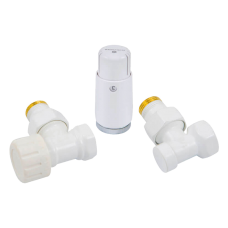 Комплект узла нижнего подкл SCHLOSSER угловой STANDARD MINI 1/2" (белый) с термоголовкой MINI DIAMANT М30х1,5 Комплект узла нижнего подкл SCHLOSSER угловой STANDARD MINI 1/2" (белый) с термоголовкой MINI DIAMANT М30х1,5