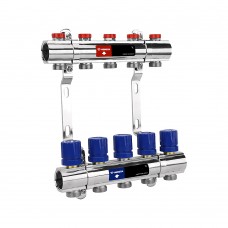 Группа коллекторная VARMEGA для отопления ВР 1" 6 х 3/4" EK латунь VM15806 Группа коллекторная VARMEGA для отопления ВР 1" 6 х 3/4" EK латунь VM15806