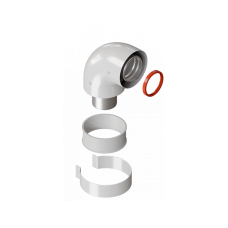 Колено Royal Thermo диам. 60/100L FF 90гр Колено Royal Thermo диам. 60/100L FF 90гр