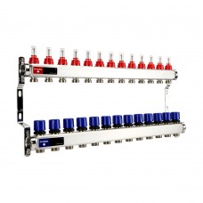 Группа коллекторная с расходомерами VARMEGA VM15113 ВР 1", на 13 контуров 3/4" EK, нерж. сталь Группа коллекторная с расходомерами VARMEGA VM15113 ВР 1", на 13 контуров 3/4" EK, нерж. сталь