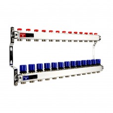 Группа коллекторная для отопления VARMEGA VM15513 ВР 1", на 13 контуров 3/4" EK, нерж. сталь Группа коллекторная для отопления VARMEGA VM15513 ВР 1", на 13 контуров 3/4" EK, нерж. сталь