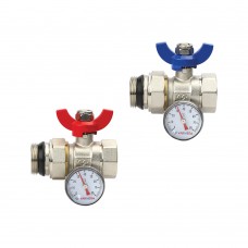 Кран шаровой VARMEGA, НР-ВР 1"x1", с разъемным соединением, с термометром, комплект_2 шт Кран шаровой VARMEGA, НР-ВР 1"x1", с разъемным соединением, с термометром, комплект_2 шт