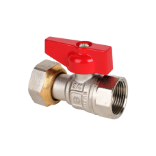 Кран шаровой латунный Ду 15 PN25 вр-накидная гайка, бабочка Кран шаровой латунный Ду 15 PN25 вр-накидная гайка, бабочка