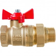 Кран шаровой VALFEX для воды 3/4" ВР/НР ручка-бабочка, латунный 11Б27фт1М (56/14) Кран шаровой VALFEX для воды 3/4" ВР/НР ручка-бабочка, латунный 11Б27фт1М (56/14)