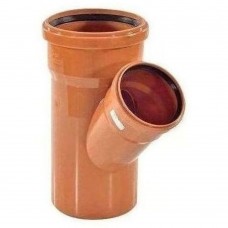 Тройник VALFEX 160х110/45гр. PP-H рыжая для нар. канализ. (1/8), арт. 33160110 Тройник VALFEX 160х110/45гр. PP-H рыжая для нар. канализ. (1/8), арт. 33160110