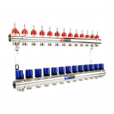 Группа коллекторная VARMEGA с расходомерами ВР 1" 13 х 3/4" EK латунь VM15413 Группа коллекторная VARMEGA с расходомерами ВР 1" 13 х 3/4" EK латунь VM15413