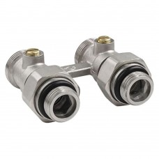 Узел VALFEX угловой для нижнего подключения радиаторов 3/4" (c компл. адаптеров 1/2") (48/8) Узел VALFEX угловой для нижнего подключения радиаторов 3/4" (c компл. адаптеров 1/2") (48/8)