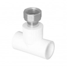 Тройник TEBO PP-R с накидной гайкой 20х3/4 (метал. штуцер) (20/80) Тройник TEBO PP-R с накидной гайкой 20х3/4 (метал. штуцер) (20/80)