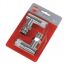 Набор дизайн-вентилей PIANO, угловой (хром) 1/2" Набор дизайн-вентилей PIANO, угловой (хром) 1/2"