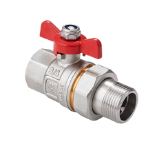 Кран шаровой латунный Ду 15 PN40 вн-американка, бабочка Кран шаровой латунный Ду 15 PN40 вн-американка, бабочка