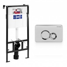 Инсталяция PESTAN SAVA FIX SLIM, клавиша смыва JEREZ, хром. матовый/хром. глянец Инсталяция PESTAN SAVA FIX SLIM, клавиша смыва JEREZ, хром. матовый/хром. глянец