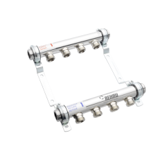 Коллектор распределительный REHAU HLV на 7 групп нерж. сталь Коллектор распределительный REHAU HLV на 7 групп нерж. сталь