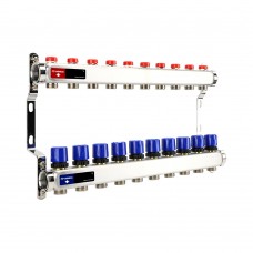 Группа коллекторная для отопления VARMEGA VM15510 ВР 1", на 10 контуров 3/4" EK, нерж. сталь Группа коллекторная для отопления VARMEGA VM15510 ВР 1", на 10 контуров 3/4" EK, нерж. сталь