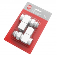 Набор дизайн-вентилей Royal Thermo CUBE, прямой (белый) 1/2" Набор дизайн-вентилей Royal Thermo CUBE, прямой (белый) 1/2"