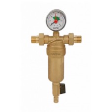 Фильтр промывной для горячей воды с манометром Ø1" нар./нар. GAPPO Фильтр промывной для горячей воды с манометром Ø1" нар./нар. GAPPO