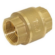 Обратный клапан пружинный Ø1/2" внутр.р. (латунный золотник) короткий TIM (120) Обратный клапан пружинный Ø1/2" внутр.р. (латунный золотник) короткий TIM (120)