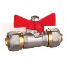 Кран шар. ник. цанга/цанга Ø16х16 бабочка VALFEX (10/100) Кран шар. ник. цанга/цанга Ø16х16 бабочка VALFEX (10/100)