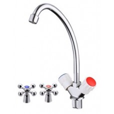 Смеситель для кухни лат. на гайке средн.излив КС 45074 Смеситель для кухни лат. на гайке средн.излив КС 45074