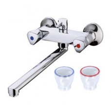 Смеситель для ванны лат. длин. L-излив встроен.диверт. КС 73013254