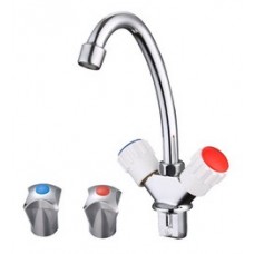 Смеситель для кухни лат. на гайке средн.излив КС 45063 Смеситель для кухни лат. на гайке средн.излив КС 45063