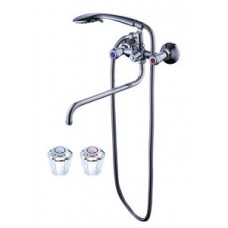 Смеситель для ванны лат. длин. кругл. S-излив встроен.диверт. КС 870142 Смеситель для ванны лат. длин. кругл. S-излив встроен.диверт. КС 870142