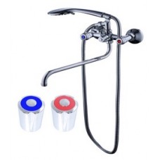 Смеситель для ванны лат. длин. кругл. S-излив встроен.диверт. КС 870144 Смеситель для ванны лат. длин. кругл. S-излив встроен.диверт. КС 870144