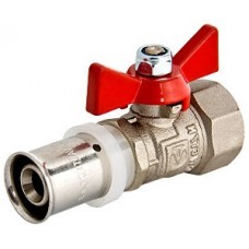 Кран шаровой пресс внутренняя резьба Ø16х1/2" бабочка VALTEC (12/192) Кран шаровой пресс внутренняя резьба Ø16х1/2" бабочка VALTEC (12/192)