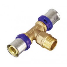 Тройник пресс наружная резьба Ø16х1/2" TIM (13/104) Тройник пресс наружная резьба Ø16х1/2" TIM (13/104)