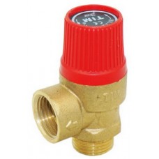Клапан предохранительный 3bar Ø1/2" внутр./нар. красный TIM (60) Клапан предохранительный 3bar Ø1/2" внутр./нар. красный TIM (60)