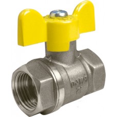 Кран шар. газовый ник. Ø1/2" внутр./внутр. бабочка VALFEX (24/96) Кран шар. газовый ник. Ø1/2" внутр./внутр. бабочка VALFEX (24/96)