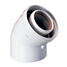 Колено 45° Ø60/100мм (коаксиальное) BAXI Колено 45° Ø60/100мм (коаксиальное) BAXI