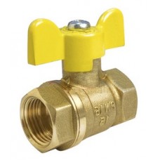 Кран шар. газовый Ø1/2" внутр./внутр. бабочка VALFEX (24/96) Кран шар. газовый Ø1/2" внутр./внутр. бабочка VALFEX (24/96)