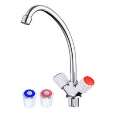 Смеситель для кухни лат. на гайке средн.излив КС 450144 Смеситель для кухни лат. на гайке средн.излив КС 450144