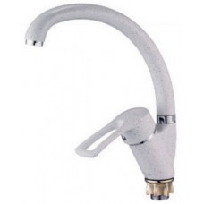 Смеситель для кухни цинк на гайке средн.излив картридж Ø40 белый SOLONE KAK4-A181KW Смеситель для кухни цинк на гайке средн.излив картридж Ø40 белый SOLONE KAK4-A181KW