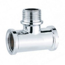 Тройник внутр./нар./внутр. Ø1/2" хром TIM (80) Тройник внутр./нар./внутр. Ø1/2" хром TIM (80)