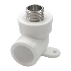 Уголок комб. с креплением нар.р. PP-R Ø20х1/2" VALFEX PRO Белый (20/80) Уголок комб. с креплением нар.р. PP-R Ø20х1/2" VALFEX PRO Белый (20/80)