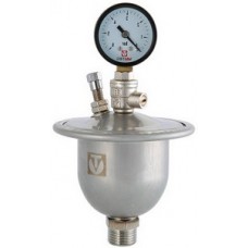Гаситель гидроударов мембранный с манометром VALTEC Гаситель гидроударов мембранный с манометром VALTEC
