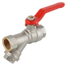 Кран шар. с фильтром Ø3/4" внутр./внутр. ручка VALTEC (6/54) Кран шар. с фильтром Ø3/4" внутр./внутр. ручка VALTEC (6/54)