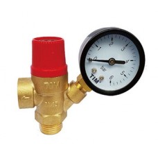 Клапан предохранительный мембранный с манометром Ø1/2" внутр./нар. 3bar TIM (10/60) Клапан предохранительный мембранный с манометром Ø1/2" внутр./нар. 3bar TIM (10/60)