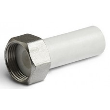 Штуцер c нак. гайкой внутр.р. PP-R Ø20х3/4" PRO AQUA Белый (25/200) Штуцер c нак. гайкой внутр.р. PP-R Ø20х3/4" PRO AQUA Белый (25/200)