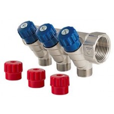 Коллектор с регулирующими вентилями 3 выхода Ø3/4"х1/2" нар.р. VALTEC (25) Коллектор с регулирующими вентилями 3 выхода Ø3/4"х1/2" нар.р. VALTEC (25)