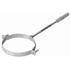 Крепление к стене Ø100мм белое металл. (вод. хомут) KRATS Крепление к стене Ø100мм белое металл. (вод. хомут) KRATS