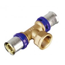 Тройник пресс внутренняя резьба Ø16х1/2" TIM (15/120) Тройник пресс внутренняя резьба Ø16х1/2" TIM (15/120)