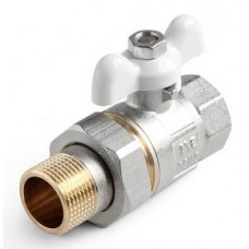 Кран шар. с полусгоном Ø3/4" внутр./нар. бел. бабочка PRO AQUA (10/80) Кран шар. с полусгоном Ø3/4" внутр./нар. бел. бабочка PRO AQUA (10/80)