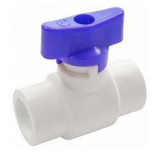 Кран шаровой полупроходной с синей ручкой PP-R Ø20 VALFEX Белый (20/220) Кран шаровой полупроходной с синей ручкой PP-R Ø20 VALFEX Белый (20/220)