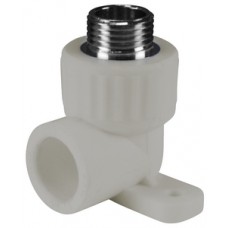 Уголок комб. с креплением нар.р. PP-R Ø20х1/2" VALFEX Серый (20/80) Уголок комб. с креплением нар.р. PP-R Ø20х1/2" VALFEX Серый (20/80)